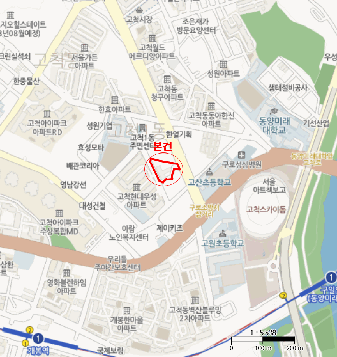 서울특별시 구로구 고척동 324 신원프라자  지하2층201호