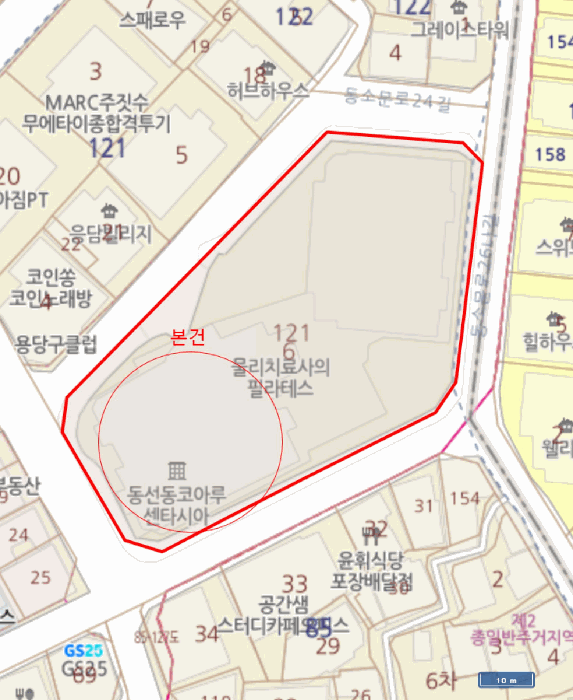 서울특별시 성북구 동선동1가 121-6 코아루센타시아  제지하2층 제비206호