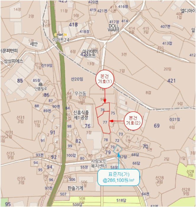 경기도 파주시 파주읍 백석리 76 외 1 필지