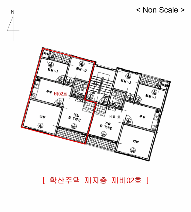 인천광역시 남구 문학동 397-20 학산주택  지층비02호