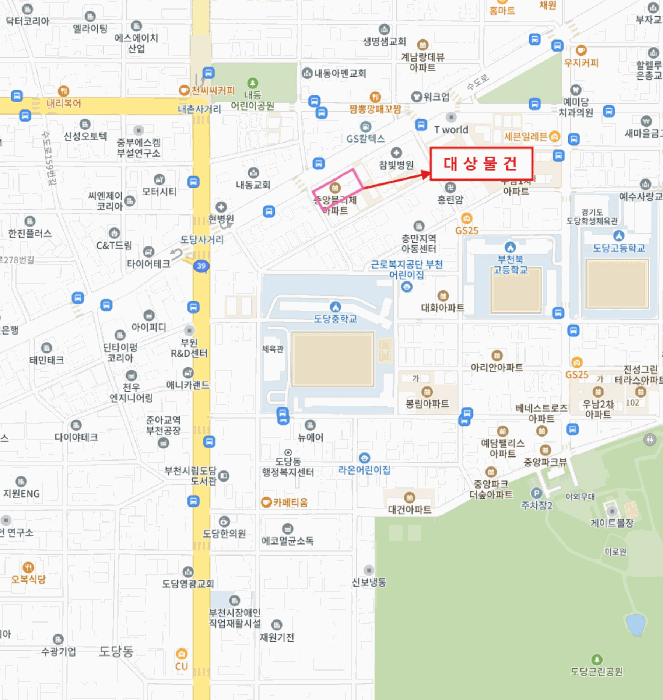 경기도 부천시 원미구 도당동 43 중앙블리체  10층1003호