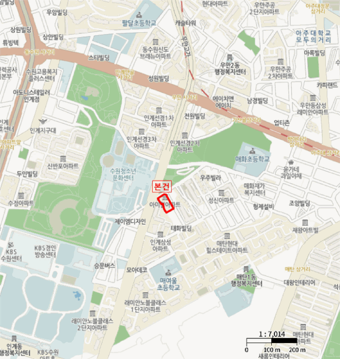경기도 수원시 팔달구 인계동 373-2 아미힐  3층305호