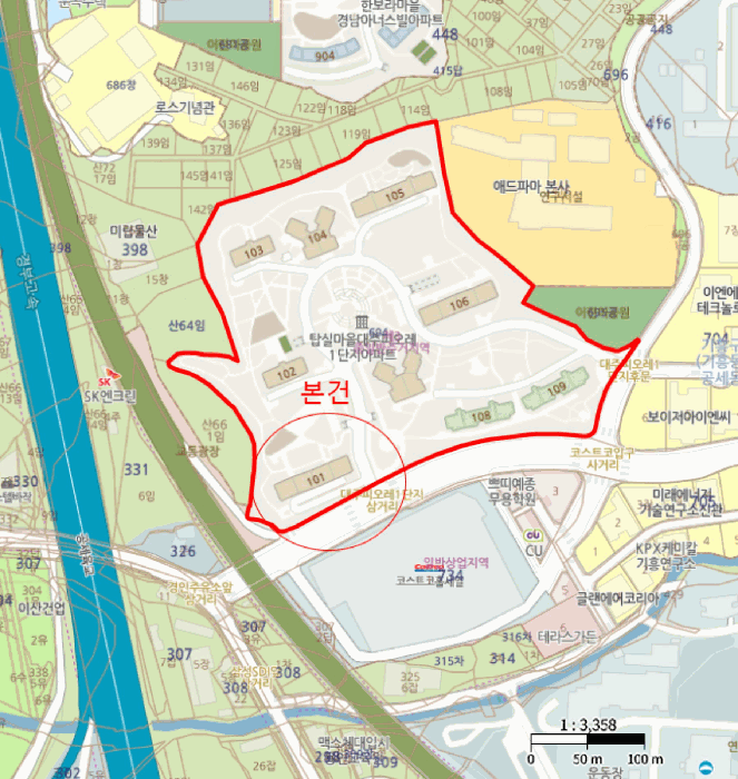경기도 용인시 기흥구 공세동 694 탑실마을대주피오레1단지 101동 19층1901호