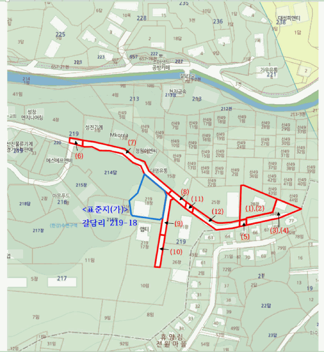 경기도 용인시 처인구 모현읍 갈담리 219-28 외 9 필지 외 1개 동