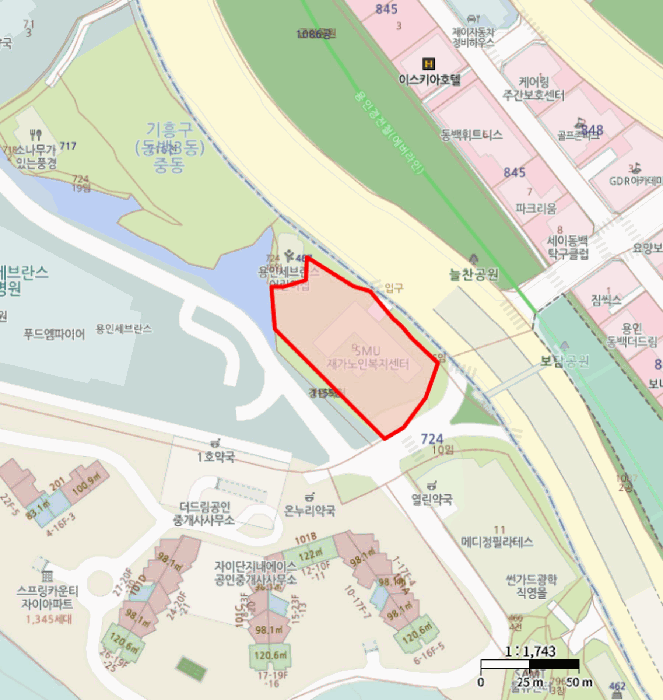 경기도 용인시 기흥구 중동 724-9 용인동백메디슨타워  지하1층비131호