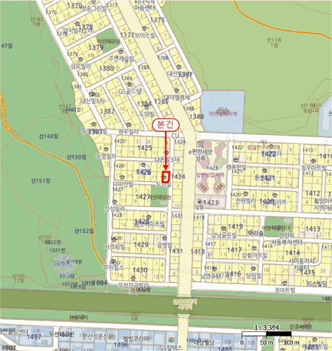 경기도 안산시 상록구 사동 1426-9  지하층비101호