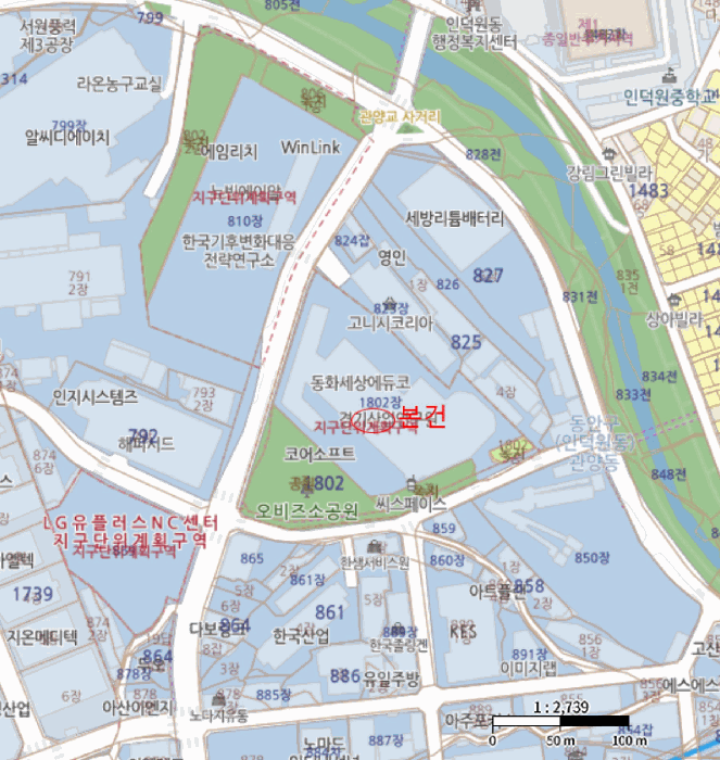 경기도 안양시 동안구 관양동 1802 평촌오비즈타워  24층2412호