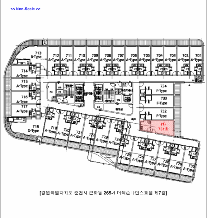 강원특별자치도 춘천시 근화동 265-1 더잭슨나인스호텔  7층731호