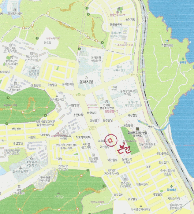 강원특별자치도 동해시 천곡동 906-1  1,2층107호