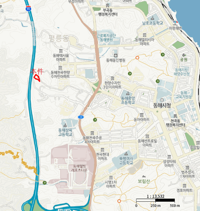 강원특별자치도 동해시 천곡동 산255
