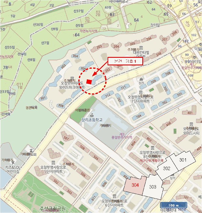 충청북도 청주시 청원구 오창읍 창리 161 오창모아미래도와이드파크 306동 3층304호