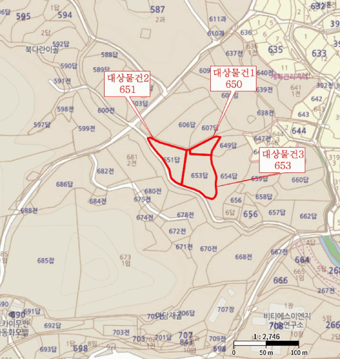 충청북도 음성군 음성읍 한벌리 650 외 2 필지