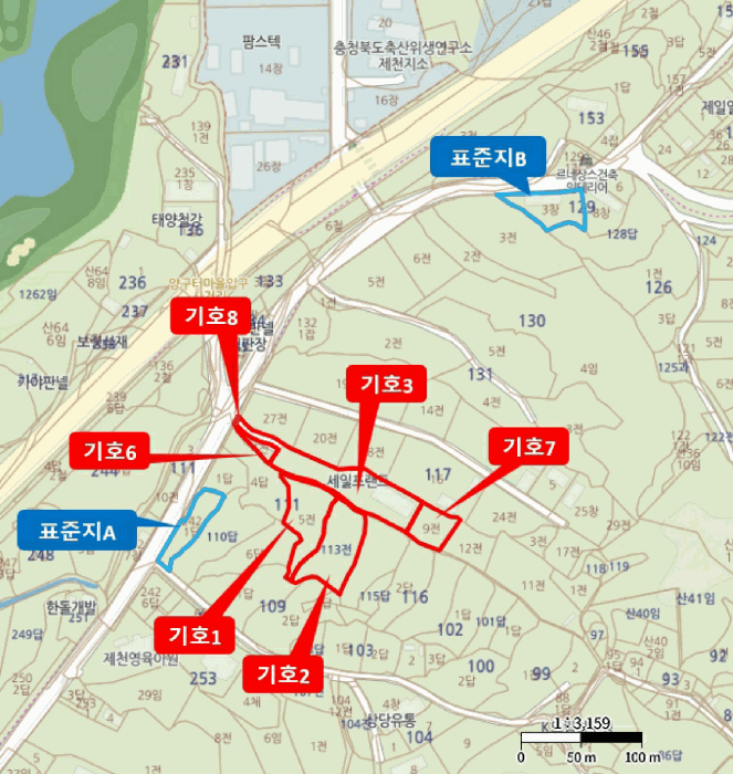 충청북도 제천시 고암동 117-2 외 5 필지 외 1개 동