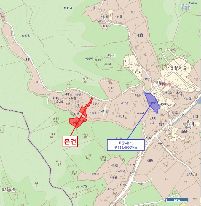 세종특별자치시  장군면 송학리 450-3 외 5 필지