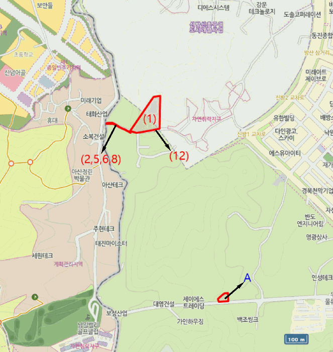 충청남도 천안시 동남구 신방동 628 파크애비뉴 외 5 필지 외 4개 동