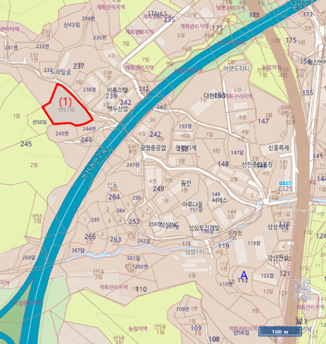 충청남도 천안시 동남구 목천읍 삼성리 산51