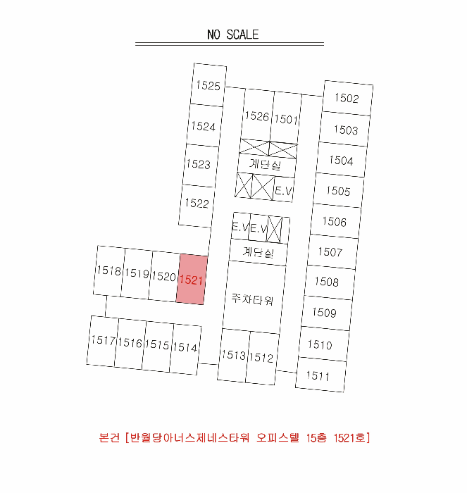 대구광역시 중구 남산동 694-3 반월당아너스제네스타워오피스텔  15층1521호