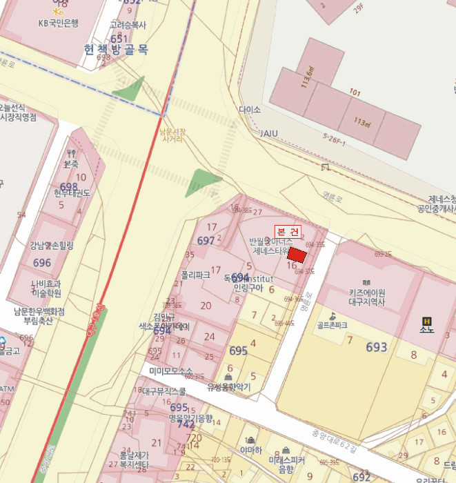 대구광역시 중구 남산동 694-3 반월당아너스제네스타워오피스텔  3층306호