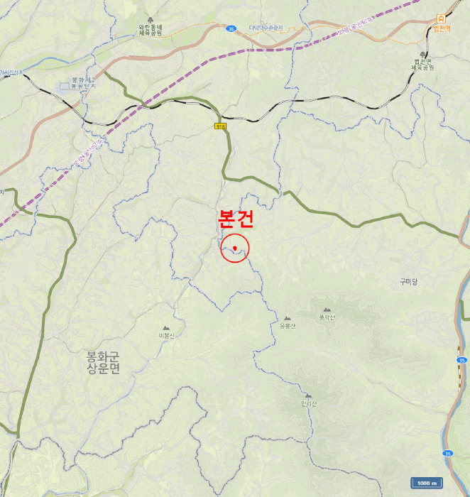 경상북도 봉화군 명호면 고감리 1257