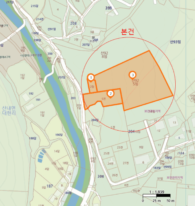 경상북도 경주시 산내면 대현리 204-2 외 2 필지