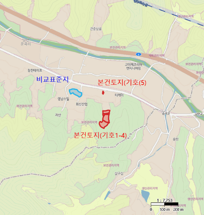 경상북도 김천시 남면 운곡리 70 외 4 필지