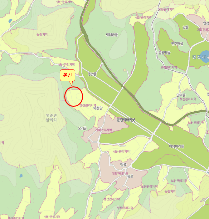 경상북도 문경시 영순면 율곡리 588