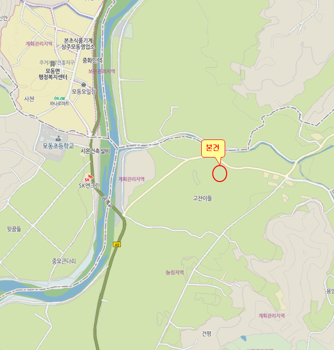 경상북도 상주시 모동면 이동리 491-1