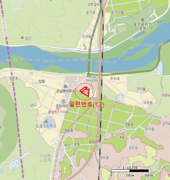 경상북도 울진군 근남면 노음리 322-7 외 1 필지
