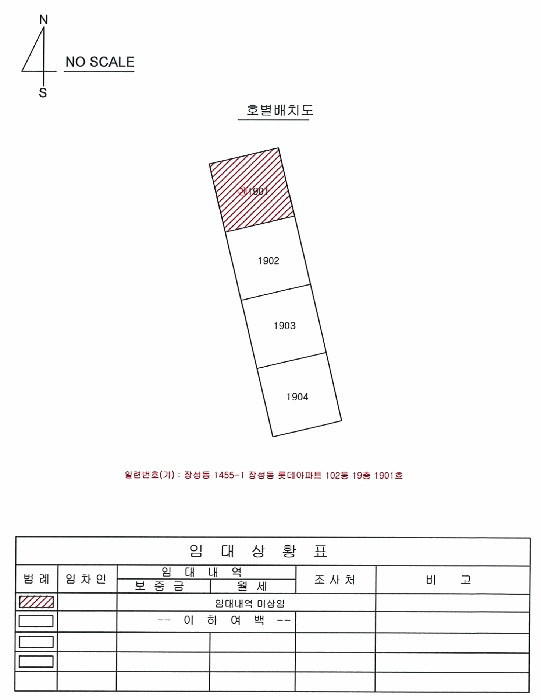 경상북도 포항시 북구 장성동 1455-1 장성동롯데아파트 102동 19층 1901호