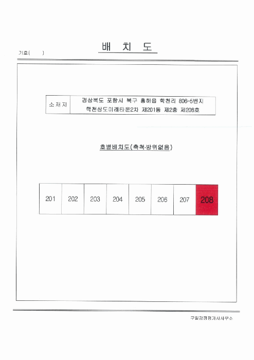 경상북도 포항시 북구 흥해읍 학천리 806-5 학천삼도미래타운2차 201동 2층208호