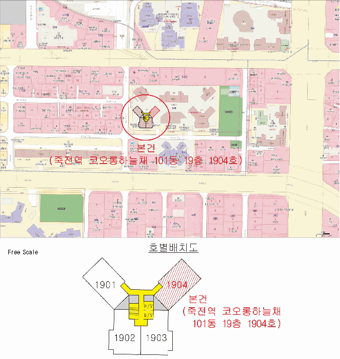 대구광역시 달서구 장기동 845 죽전역코오롱하늘채 101동 19층1904호