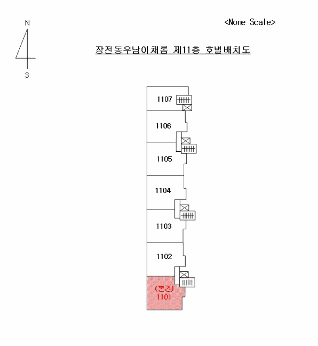 부산광역시 금정구 장전동 205-2 장전동우남이채롬  11층1101호