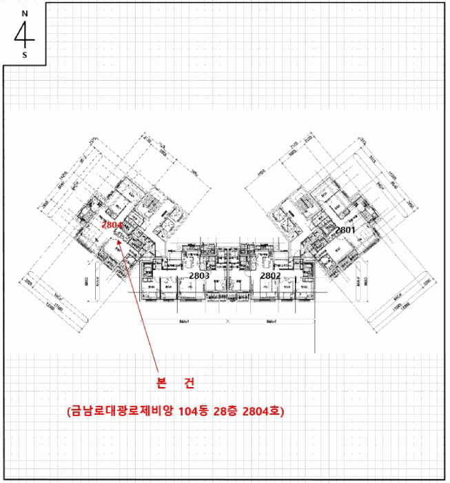 광주광역시 북구 유동 141 금남로대광로제비앙 104동 28층 2804호