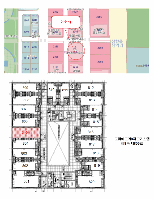 전라남도 무안군 삼향읍 남악리 2250 도휘에드가8차오피스텔  8층805호