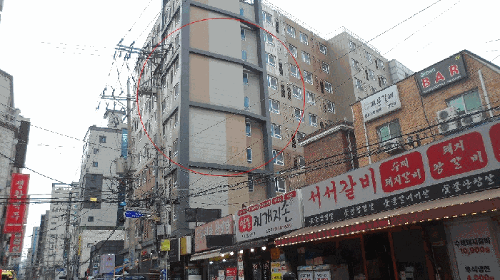 북서측에서 촬영