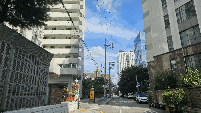 < 북서측에서 본 본건 주위 전경 >