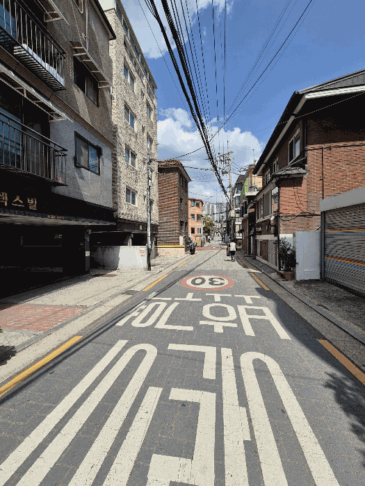 부근 전경(남서->북동방향)