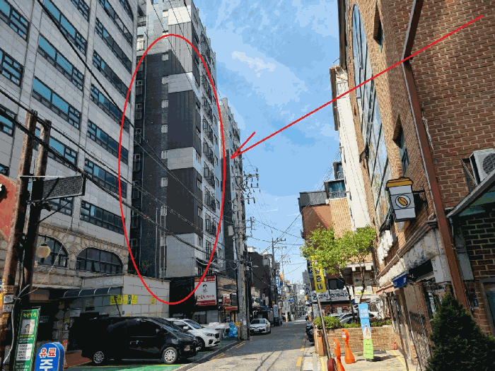 한울에이치밸리움 제에이동 및 주위전경(북동측에서 촬영)