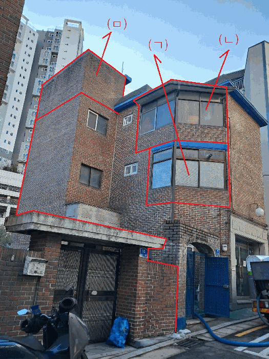 제시외건물 기호(ㄱ),(ㄴ),(ㅁ) 부분