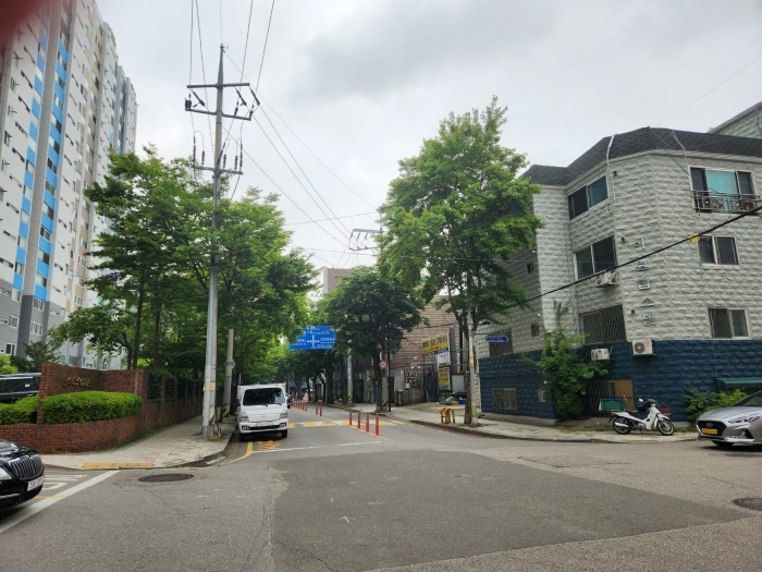 북측 도로변 전경