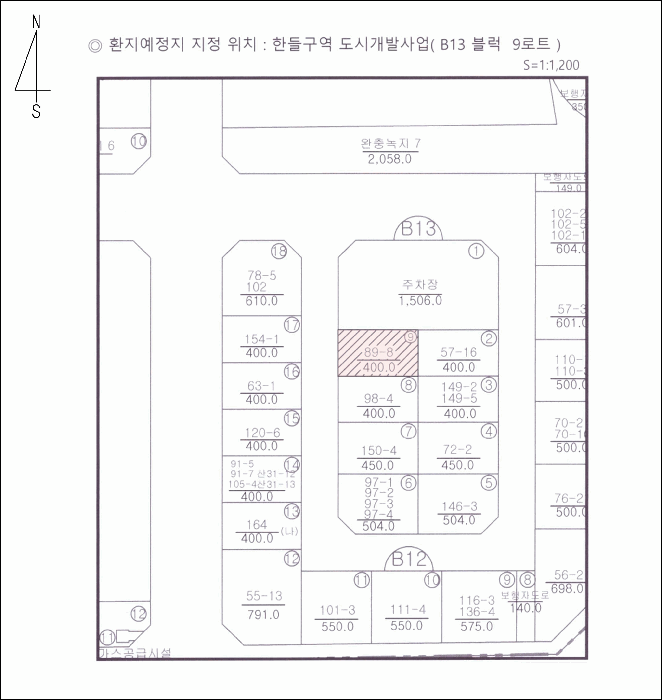 지 적 도(환지예정지지정도)