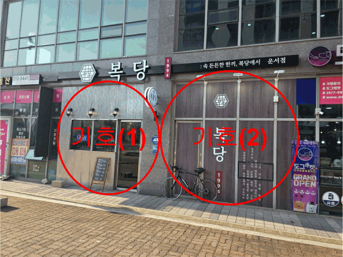 기호(1),(2) 전경