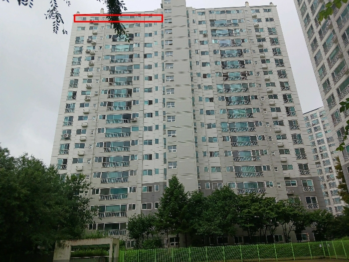 133동(본건:18층 1801호)전경 (북동측에서 촬영)