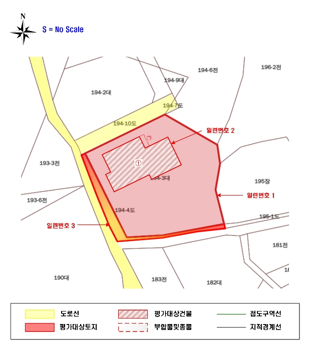 지적도 및 건물개황도