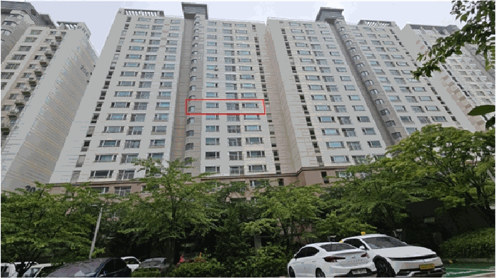 성복자이2차 207동 전경(북측에서)
