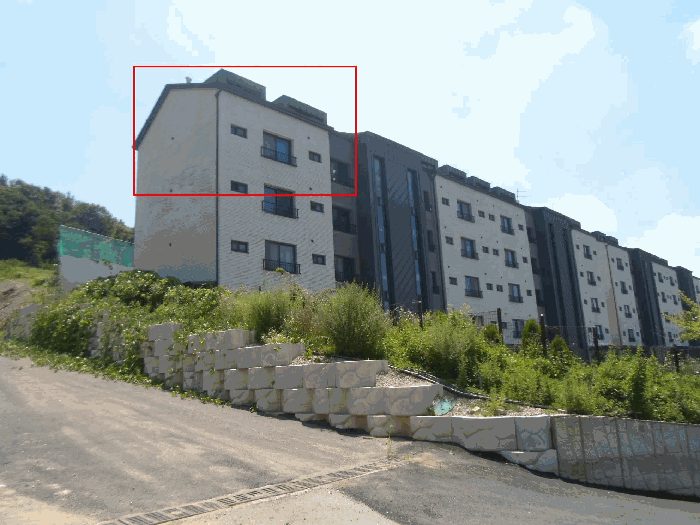 단지 북동측 부근에서 촬영
