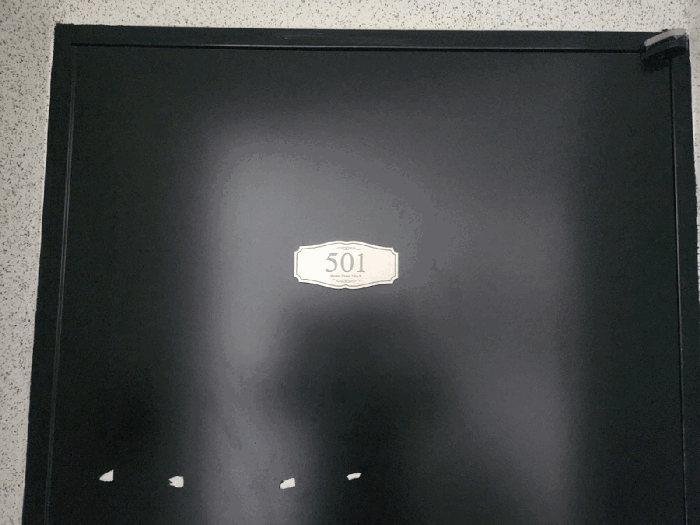 기호9 5층 501호 현관문 호수 표시