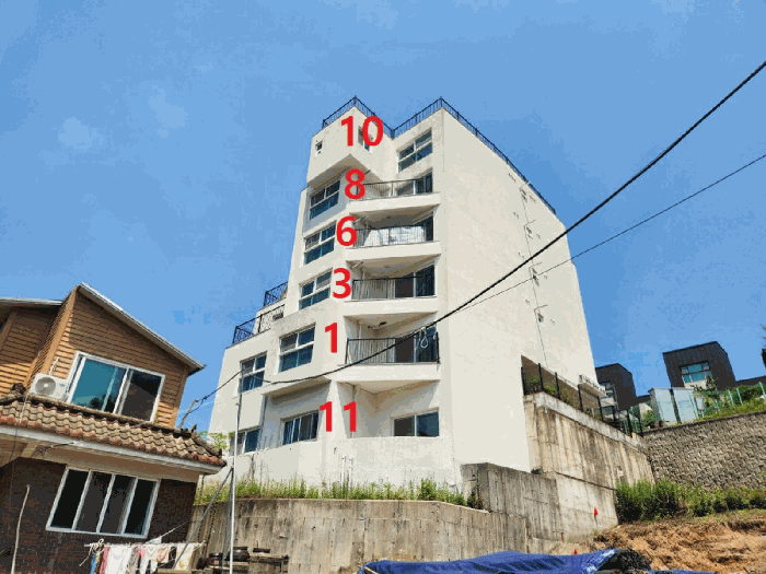 본건 전경(남서측에서 촬영)
