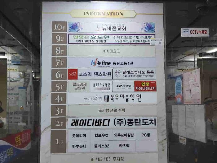 해당층안내도