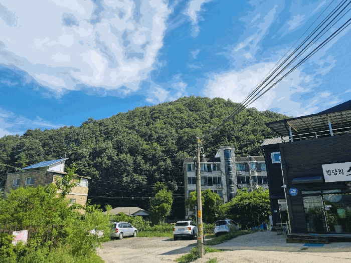 본건 남동측에서 촬영